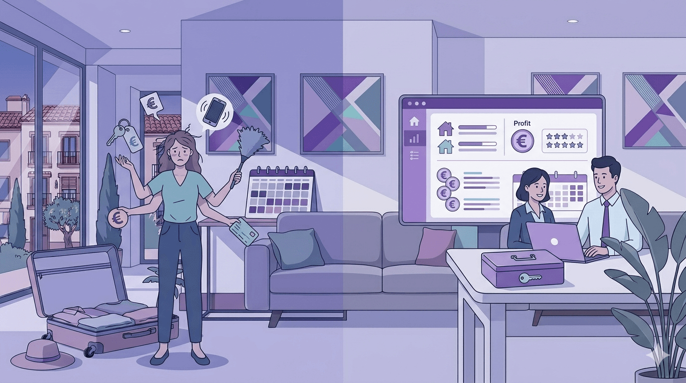 Comparativa entre gestión propia y empresa de gestión de alquiler turístico