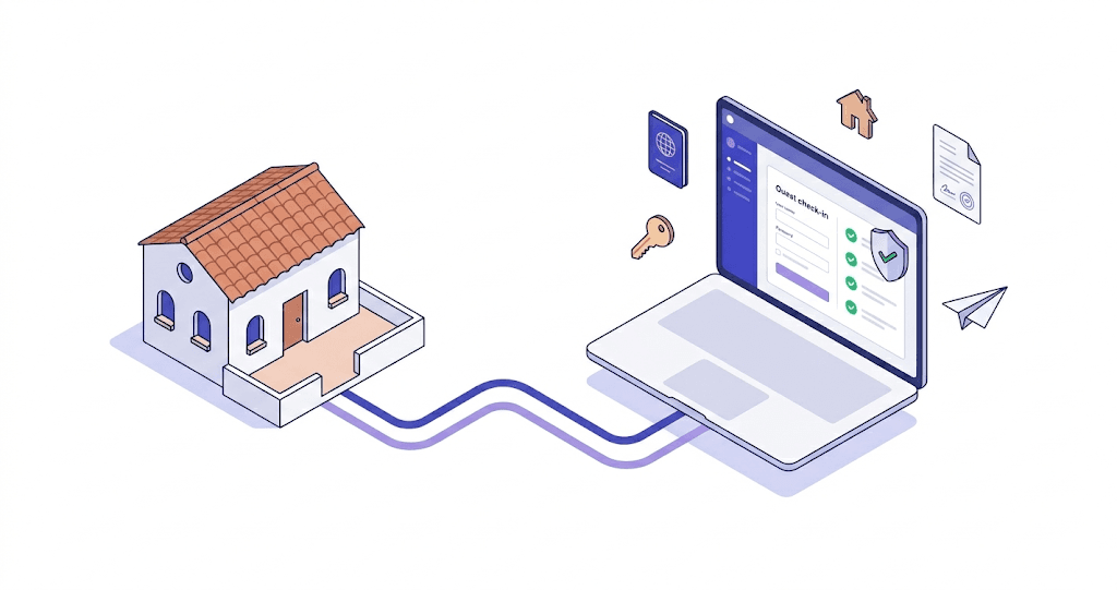 Vista aérea de propiedades de alquiler vacacional en la costa española